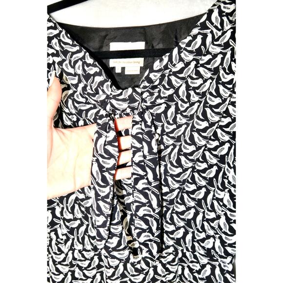 Kate Spade Black and White Bird Dress Size 2 - Picture 3 of 8